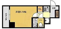 四条大宮シャトー朝日 1Kの間取図画像