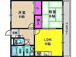 スラージュマン1 2LDKの間取図画像