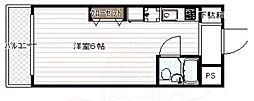 カーサ・ドマーニ ワンルームの間取図画像