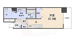 アクティ綾小路 1Kの間取図画像