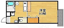 ルミノール西陣 1Kの間取図画像