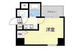 プレジール西院 1Kの間取図画像