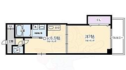 ライズビル・サウスポイント 1DKの間取図画像