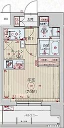 ベラジオ雅び西大路五条II 1Kの間取図画像