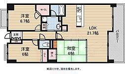 パデシオン四条壬生 3LDKの間取図画像
