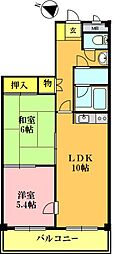 カーサ・オオノ 2LDKの間取図画像