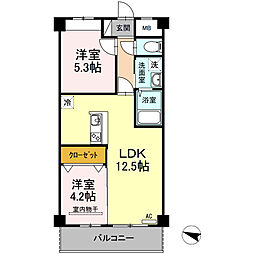 OTO寺家駅前 2LDKの間取図画像