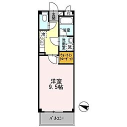 イミソーレ 1Kの間取図画像