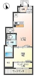 パーチェ 1LDKの間取図画像