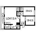 札幌西月寒団地14階4.8万円
