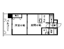 サザンクロス313 1LDKの間取図画像