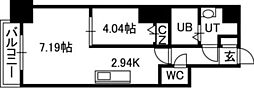 プライムアーバン札幌医大前 1LDKの間取図画像