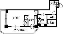 PRIMEURBAN札幌リバーフロント ワンルームの間取図画像