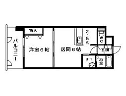 サザンクロス313 1LDKの間取図画像