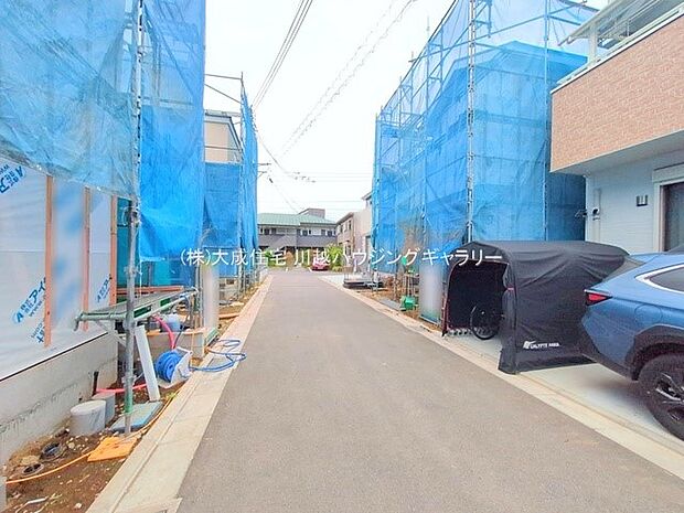 外観:前面道路 9号棟:現地写真2025.10.7撮影