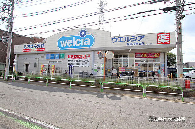 周辺環境:ドラッグストア 700m ウエルシア朝霞根岸台店(徒歩9分。日用品や薬のお買い物に便利です!)
