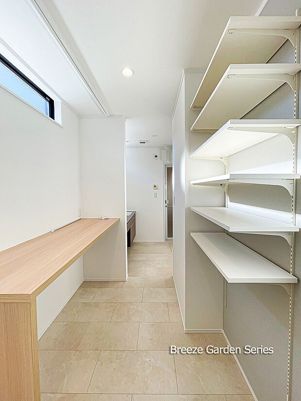 内装:建築プラン例：洗面室横フリースペース