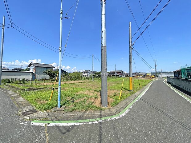 外観:10区画：人気のの角地です＾＾　現地写真2025.7.21撮影