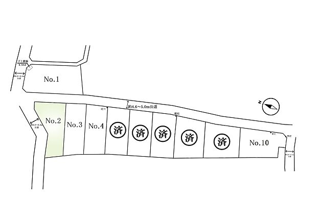 区画図:2区画:広々90坪以上の土地!