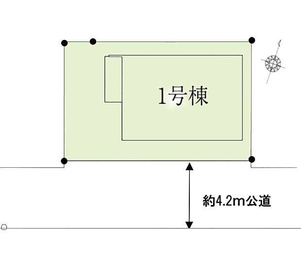 区画図:陽当たり良好な南側向きのお住まい。