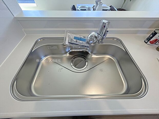 設備:シンク。 1号棟:現地写真2025.8.15撮影
