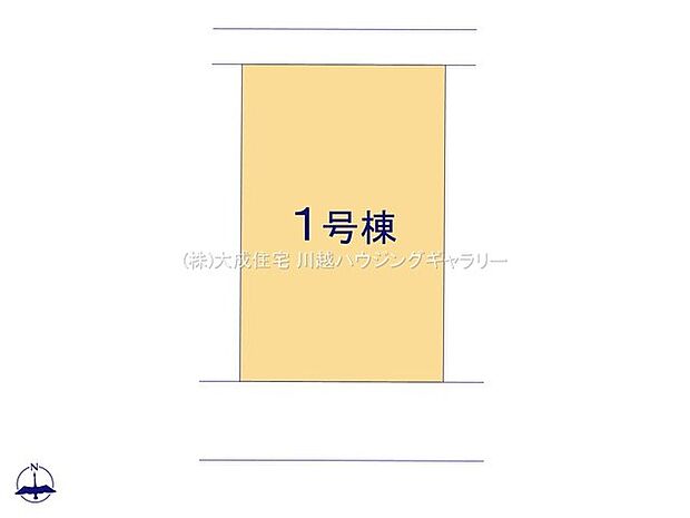 区画図:陽当たり良好な南側を向いた区画です。