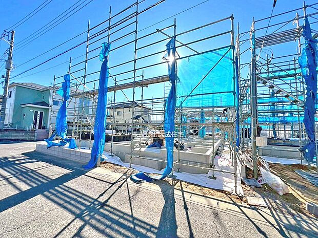 外観:2号棟：日当たり・風通し良好！　現地写真2026.1.12撮影