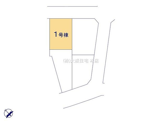 区画図:1区画：カースペース2台分あり！（車種による）