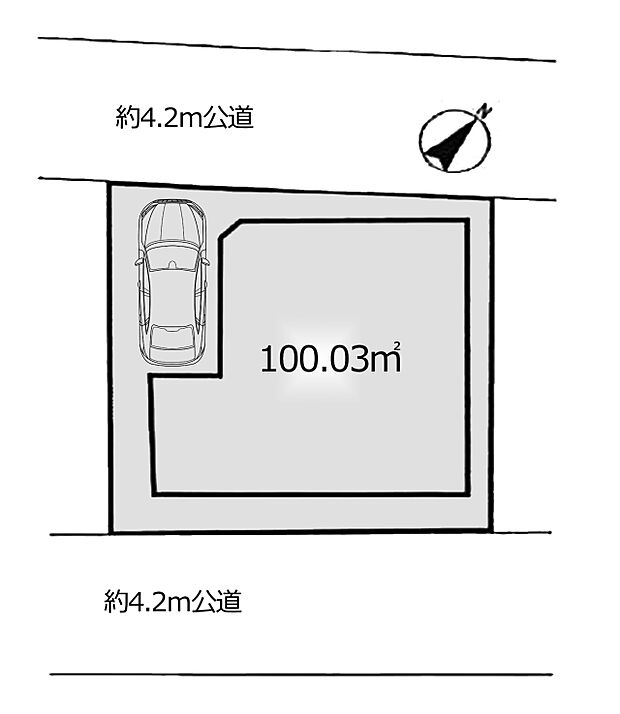 区画図:周辺環境が徒歩圏内に充実した好立地です。