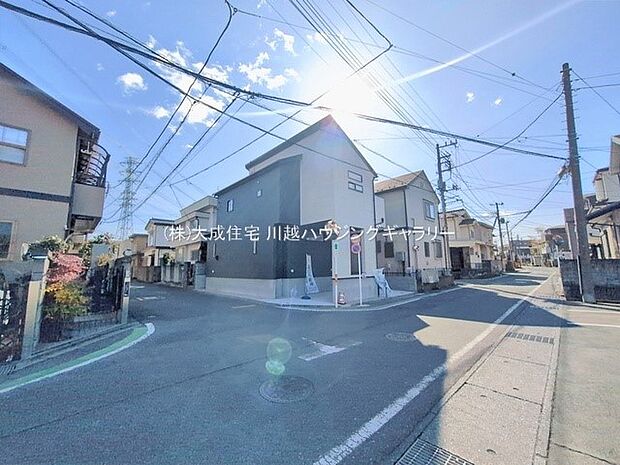 外観:前面道路。 現地写真2026.1.30撮影