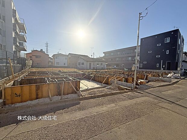 外観:Ａ号棟：周辺は落ち着きのある閑静な住宅街です！　現地写真2026.1.17撮影