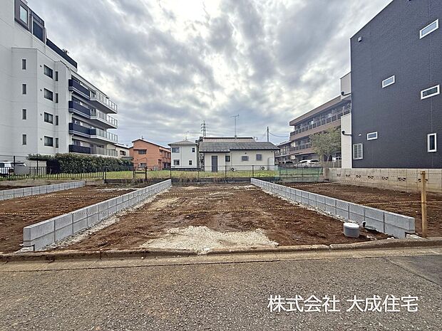 外観:Ｃ区画：周辺は落ち着きのある閑静な住宅街です！　現地写真2025.10.24撮影