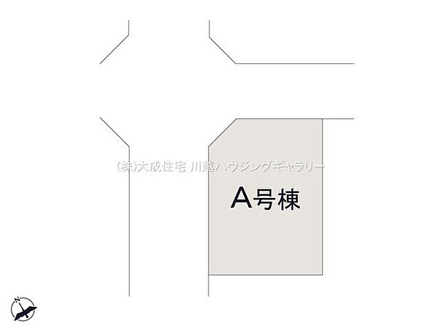 区画図:閑静な住宅街に並びます。