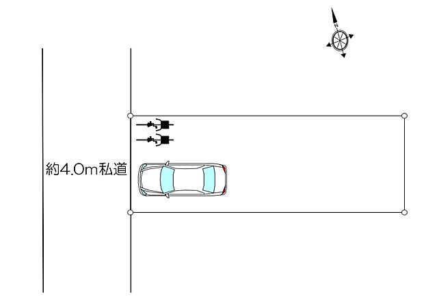 区画図:カースペース1台分ございます!
