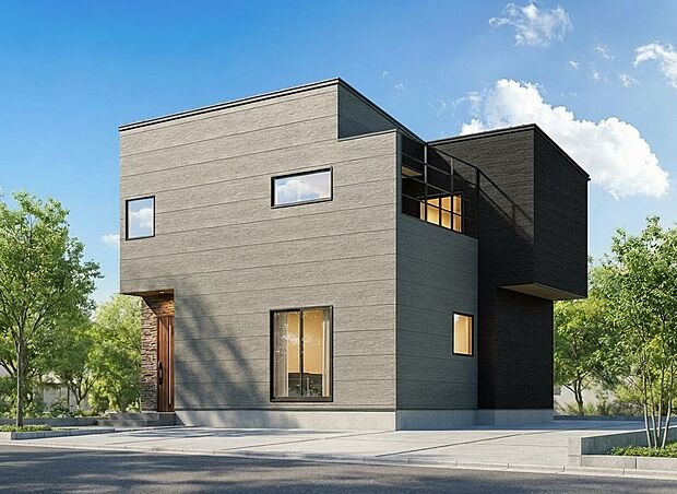 パース:完成予想図(外観) 即日ご案内可能です!モデルハウスのご見学も可能ですので、お気軽にお問い合わせください。