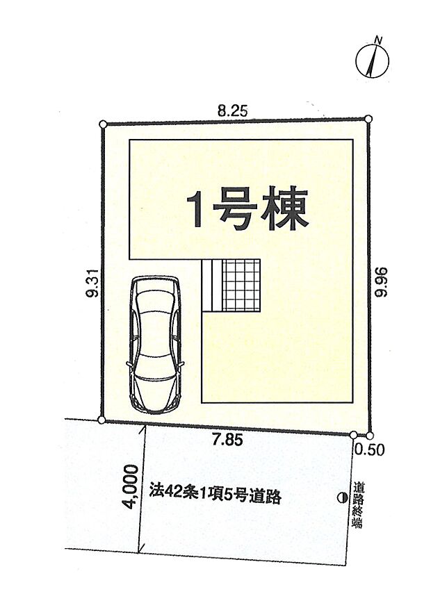 区画図:カースペース1台分ございます!