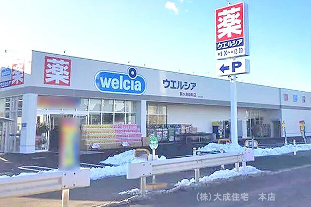 周辺環境:ドラッグストア 650m ウエルシア　鶴ヶ島新町店(徒歩9分　営業時間9：00〜0：00)