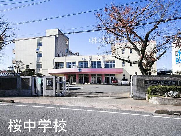 周辺環境:中学校 260m 坂戸市立桜中学校(徒歩4分 地域密着な性質もあり大人がしっかり子供をみているので安心です)