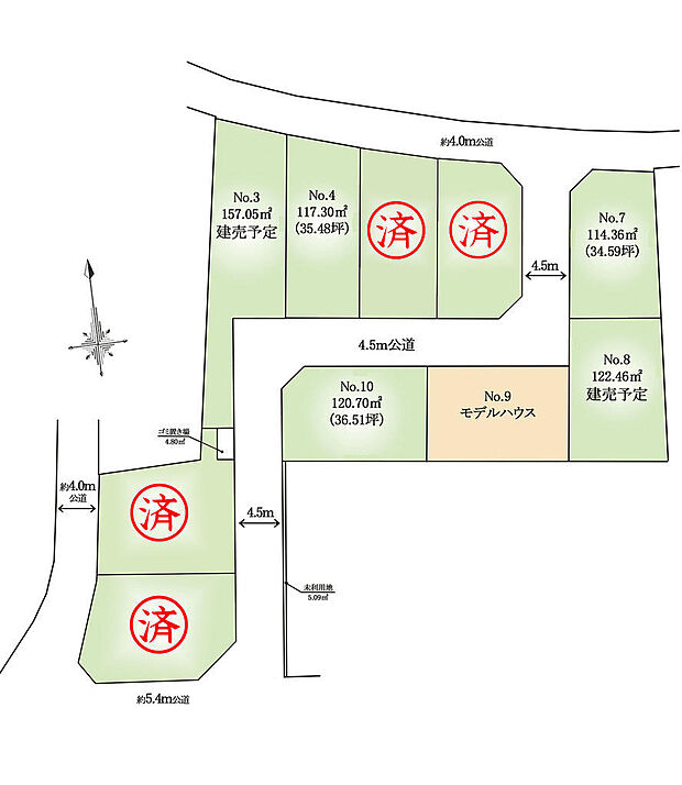 区画図:全10区画:氷川神社まで徒歩5-6分!