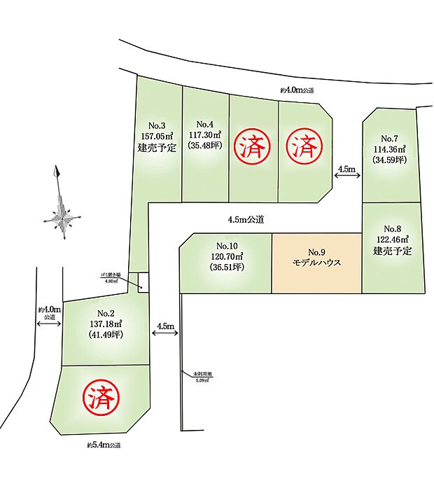 区画図:全10区画:氷川神社まで徒歩5-6分!