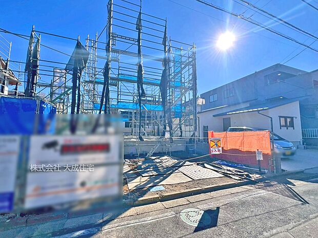 外観:1号棟：日当たり・風通し良好！　現地写真2026.1.12撮影