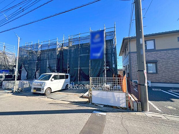 外観:1号棟：日当たり・風通し良好　現地写真2026.1.12撮影