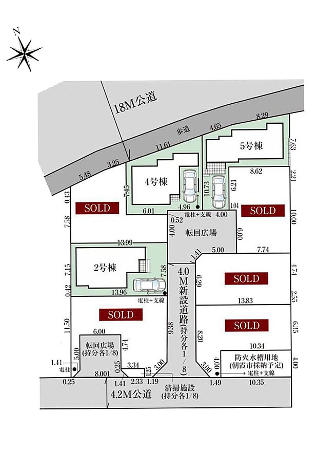 区画図:便利な転回広場付き！