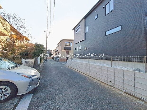 外観:4mの道路に2面、面しています。 現地写真:2026.1.30撮影