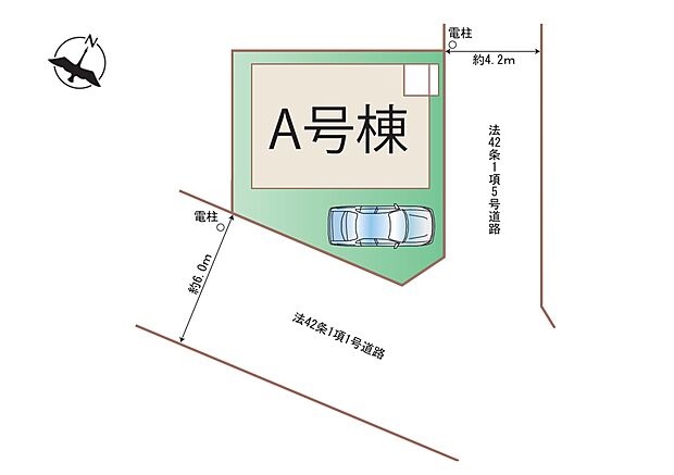 区画図:カースペース1台分ございます！