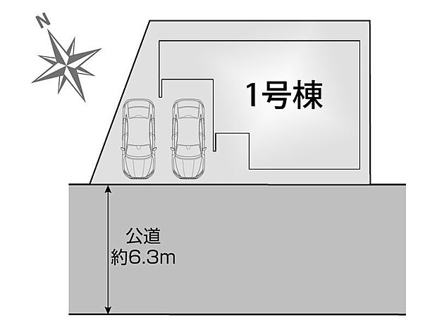 区画図:お買い物施設や最寄り駅が徒歩圏内にある好立地。