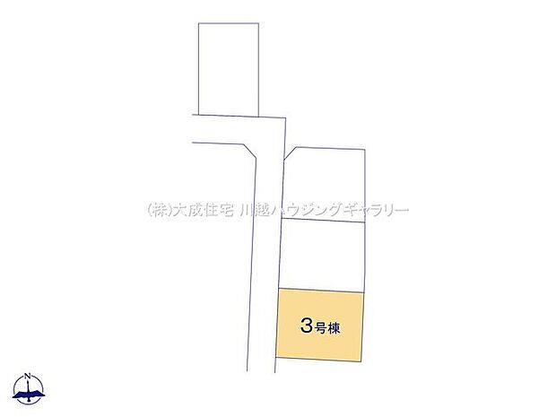 区画図:3号棟：西側からの陽ざしを室内に取り込むことが出来ます。