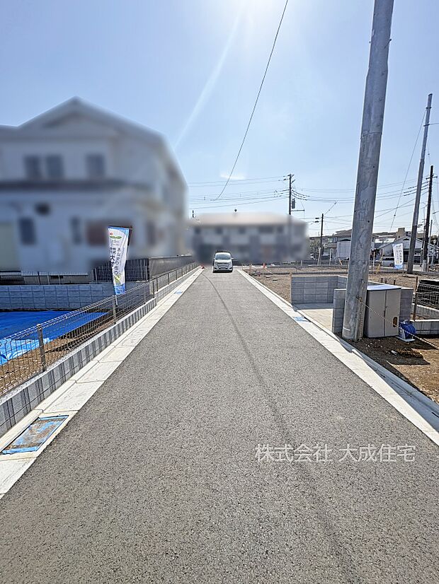 外観:前面道路は4.5mございます。 3区画:現地写真2026.3.9撮影