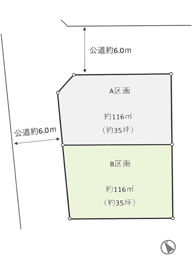 区画図:2号棟:カースペース2台分あり!(車種による)