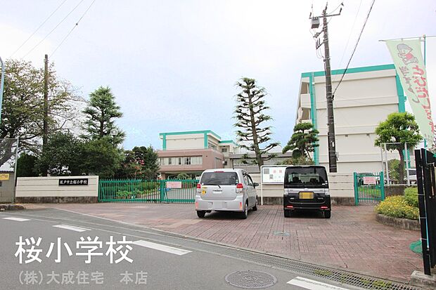 周辺環境:小学校 700m 坂戸市立桜小学校(徒歩10分 学校教育目標 かしこく・なかよく・たくましく)